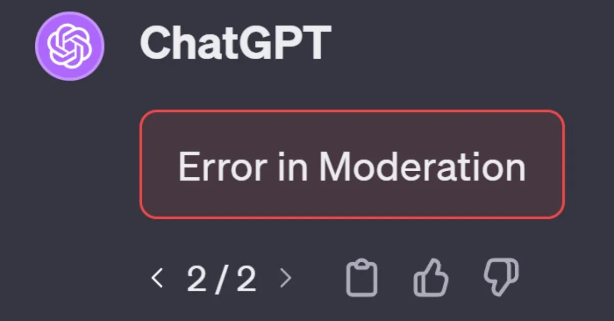 what is error in moderation chatgpt