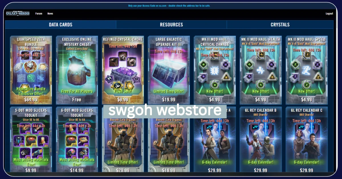 swgoh webstore