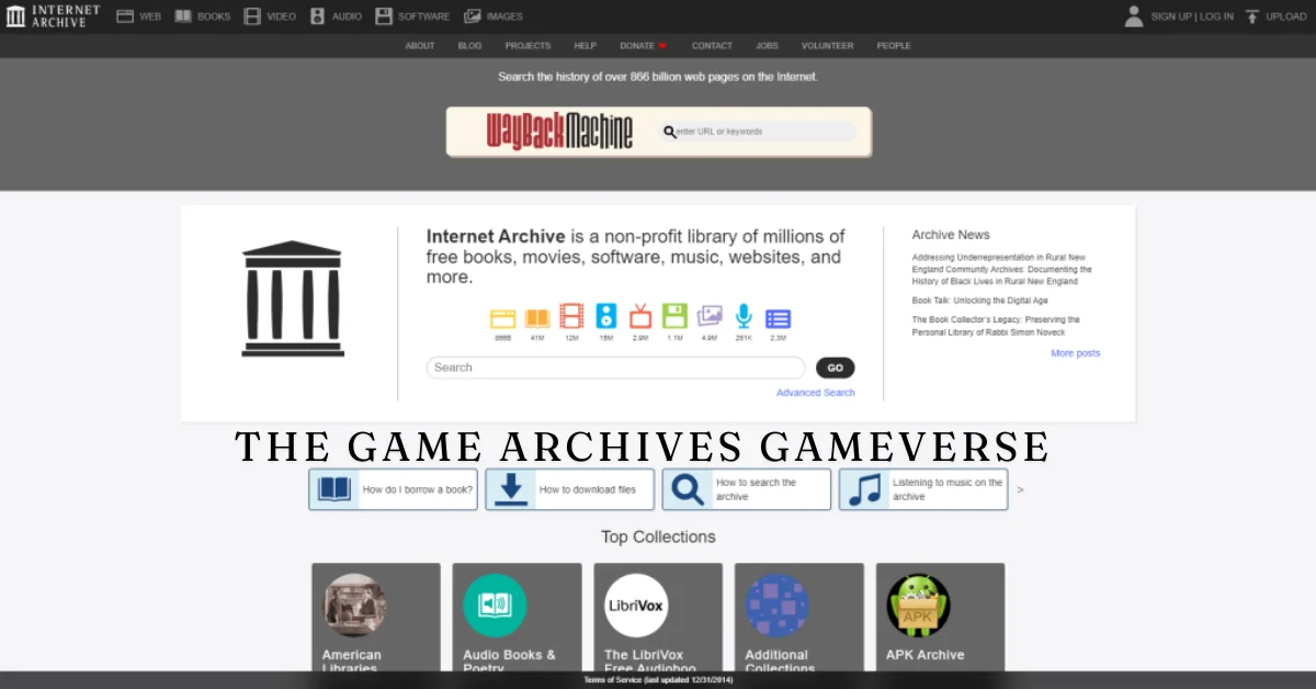 the game archives gameverse